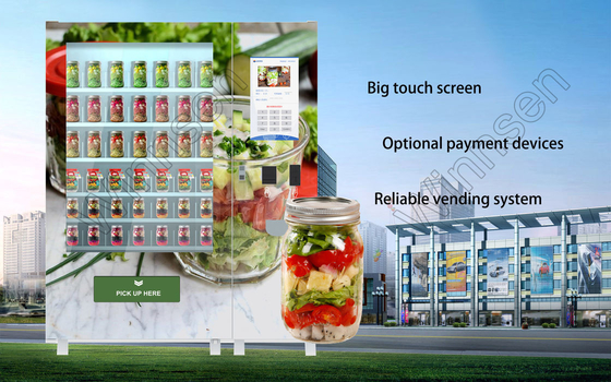 Distributeur automatique frais de salade de paiement de carte de FCC Wifi de la CE avec l'ascenseur Sysstem