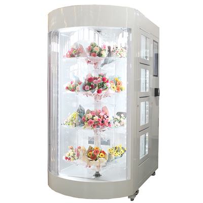L'affichage à cristaux liquides annonçant le rose frais de distributeur automatique de fleur avec le contrôleur de température