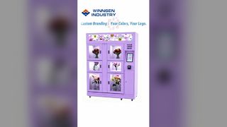 Distributeur automatique de fleurs intelligent 24h/24, 7j/7, vente de bouquets frais